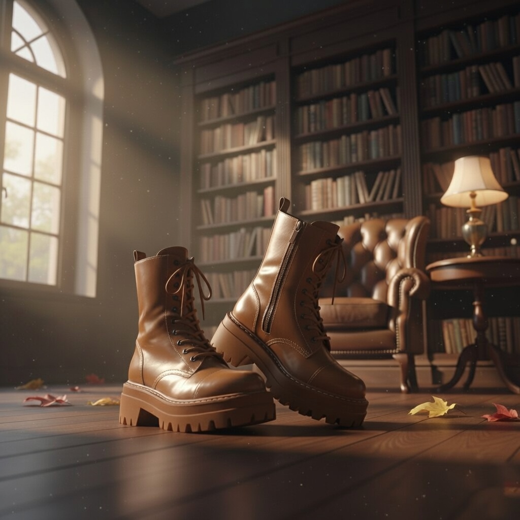 Army-Style Brown Boots - Image 2