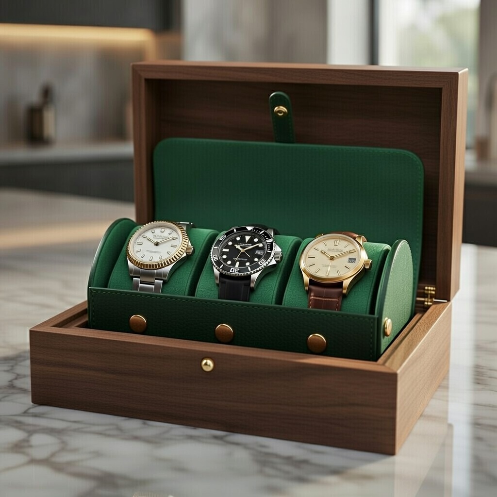 Heritage Green Travel Watch Case - Image 3