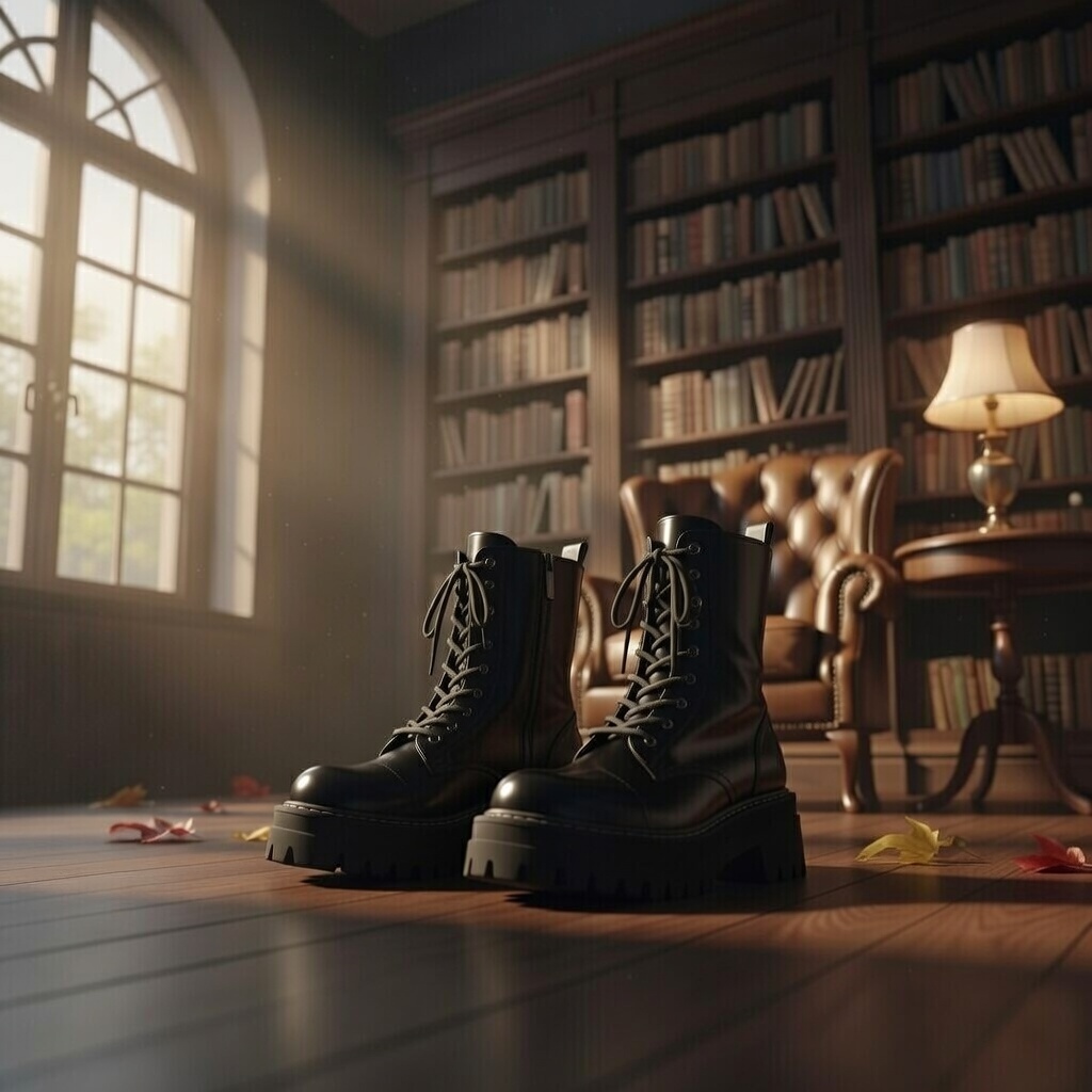 Army-Style Black Boots - Image 2