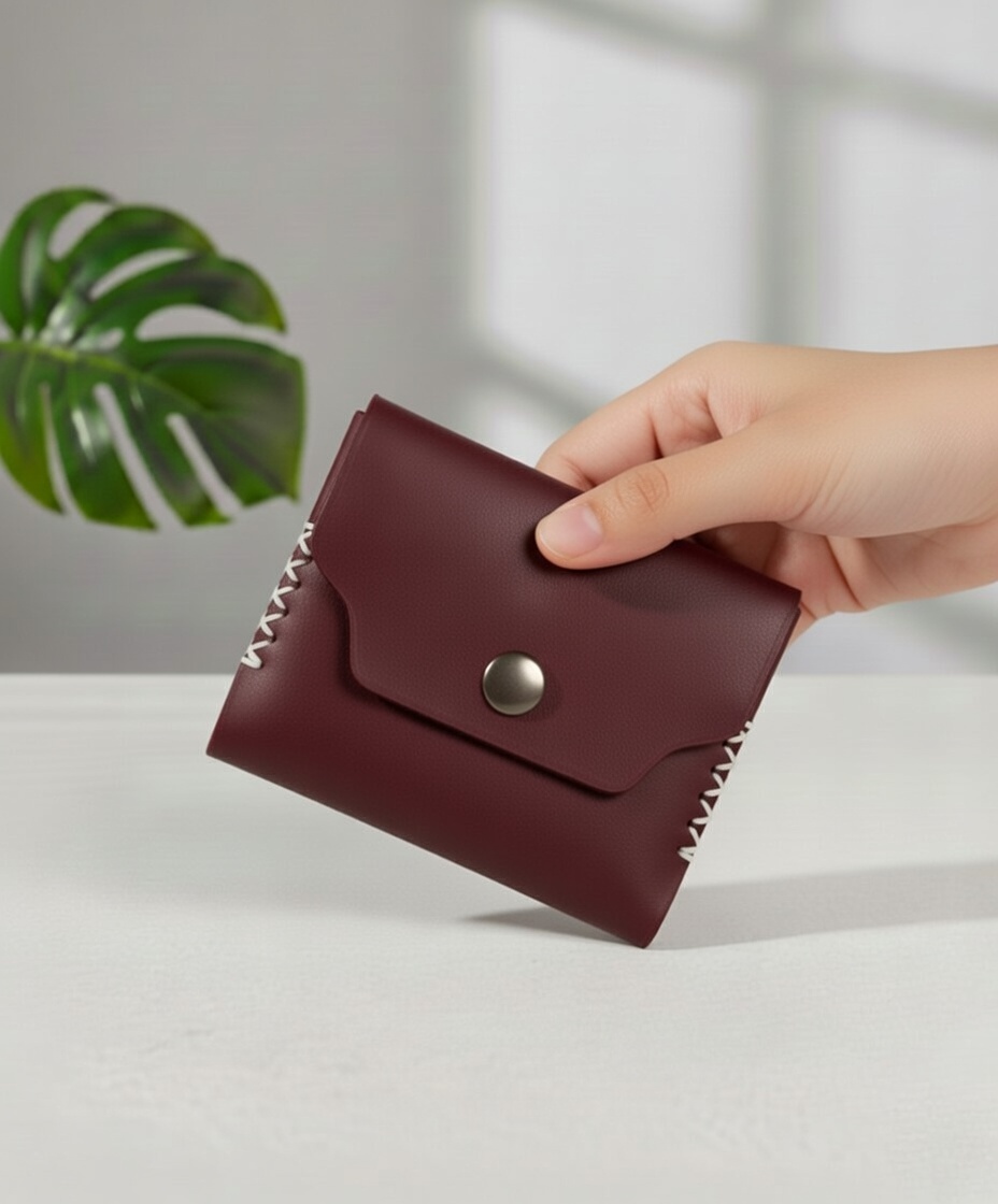 Red Blood Leather Flap Wallet - Image 2