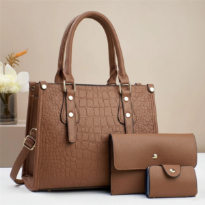 Noir Crocodile Duchess Brown Bag