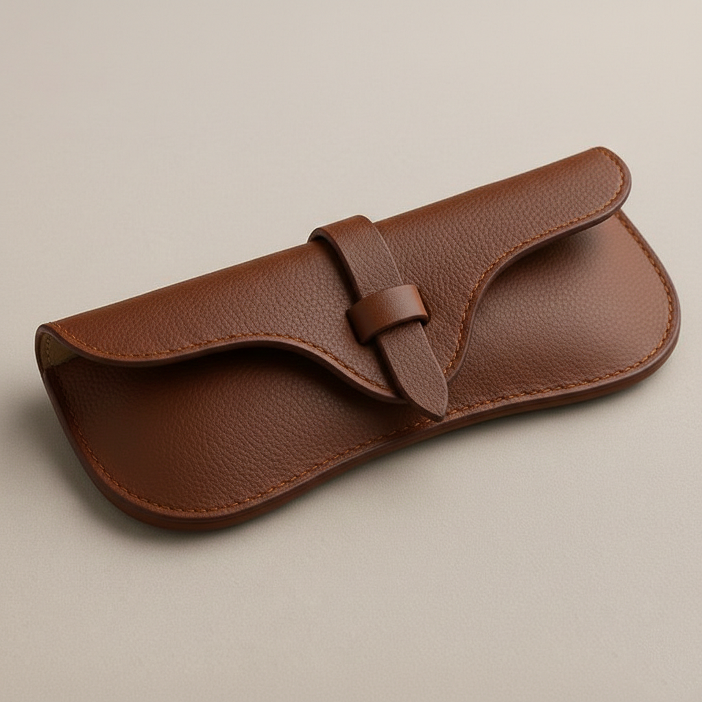 Leather Brown Sunglass Case