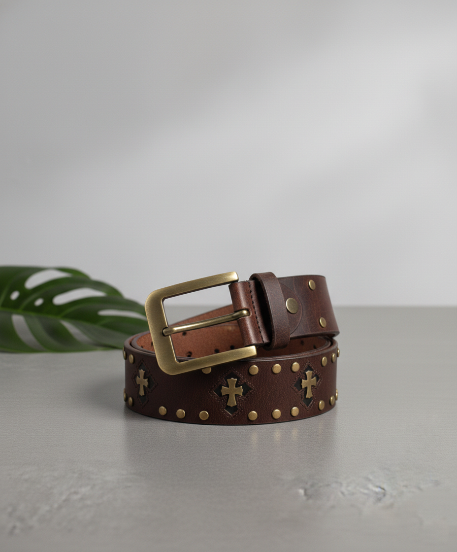 Gothic Punk Brown Belt
