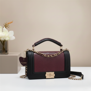 Liora Black And Burgundy Bag
