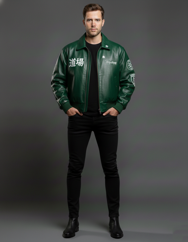 Men’s Green Leather Jacket