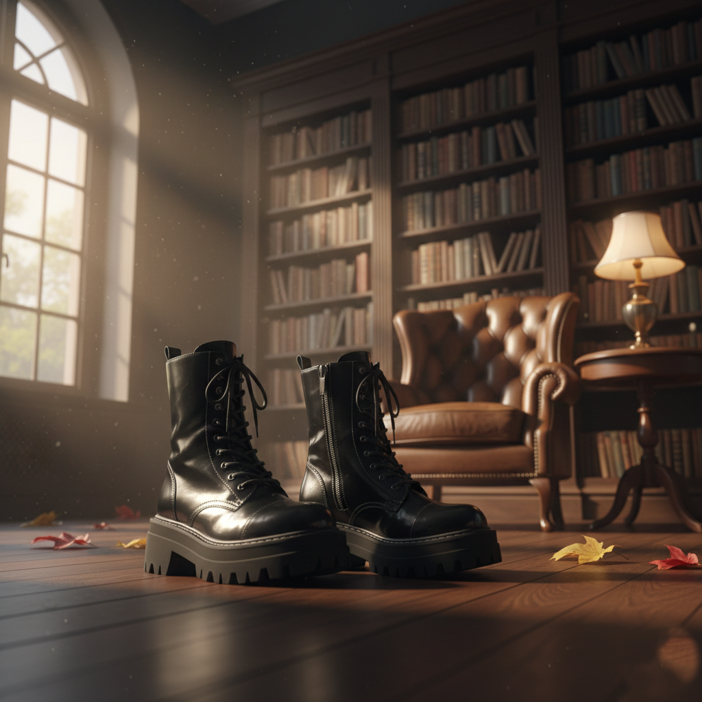 Army-Style Black Boots