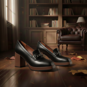 Chunky Block Black Heel