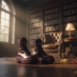 Army-Style Burgundy Boots