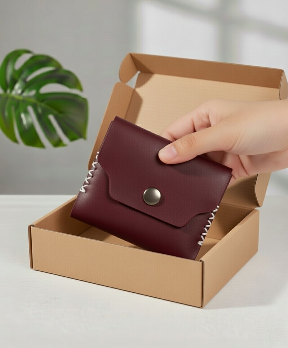 Red Blood Leather Flap Wallet - Image 3