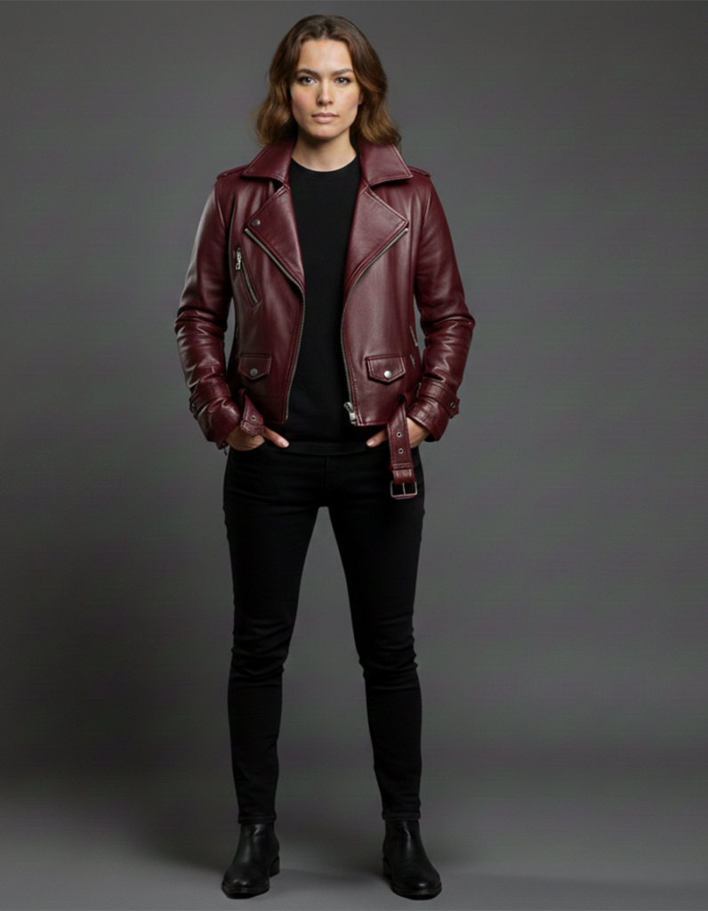 Premium Leather Biker Jacket Women