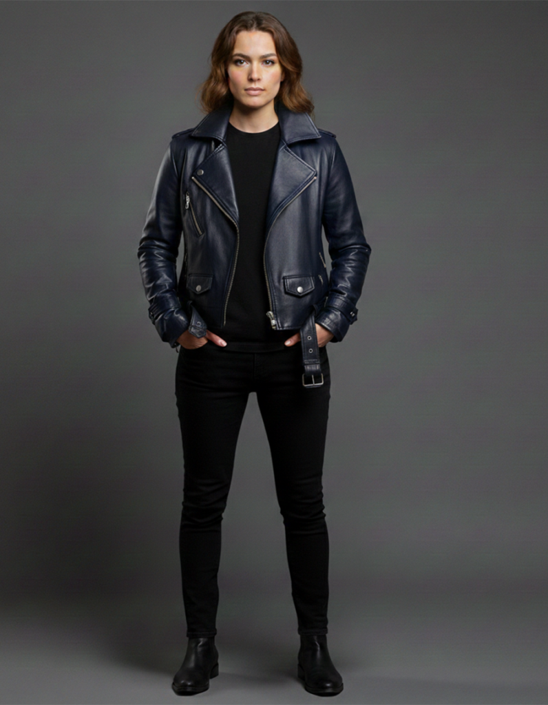 Premium Leather Biker Jacket Women