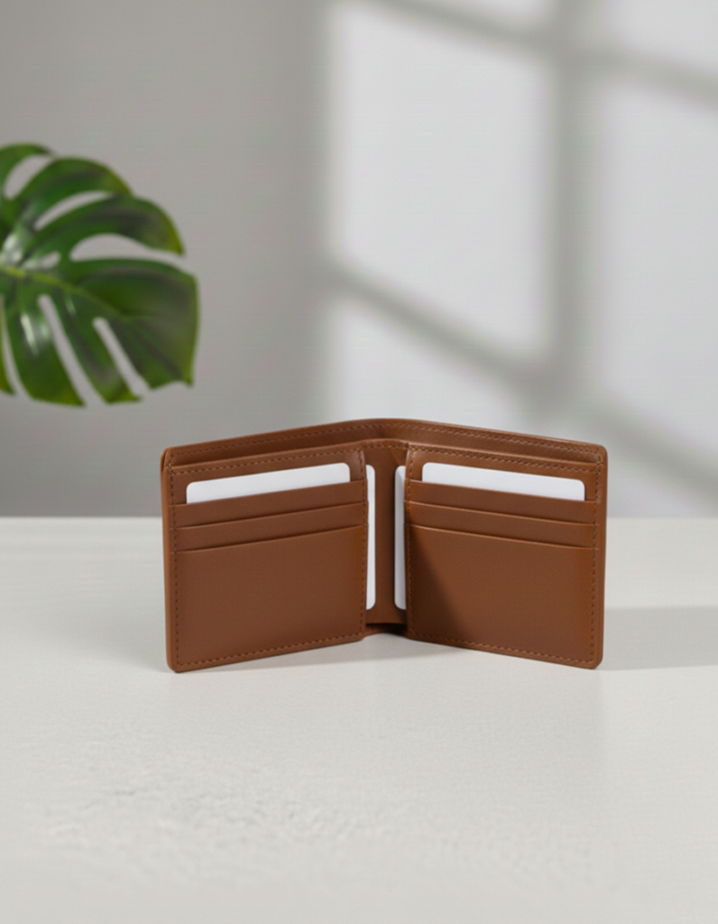 Brown leather wallet