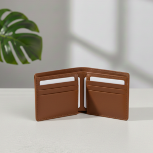 Classic Brown Leather Bifold Wallet