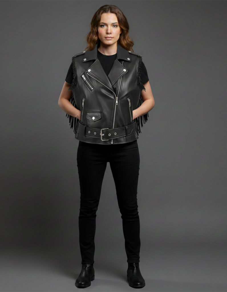 Premium Leather Vest For Women