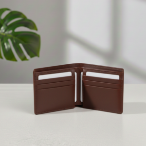 Classic Dark Brown Leather Bifold Wallet