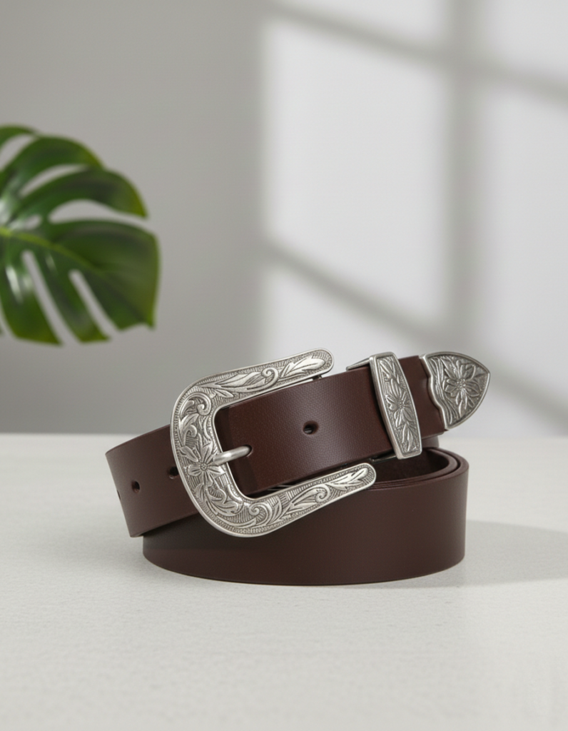 Women's Brown Leather Belt